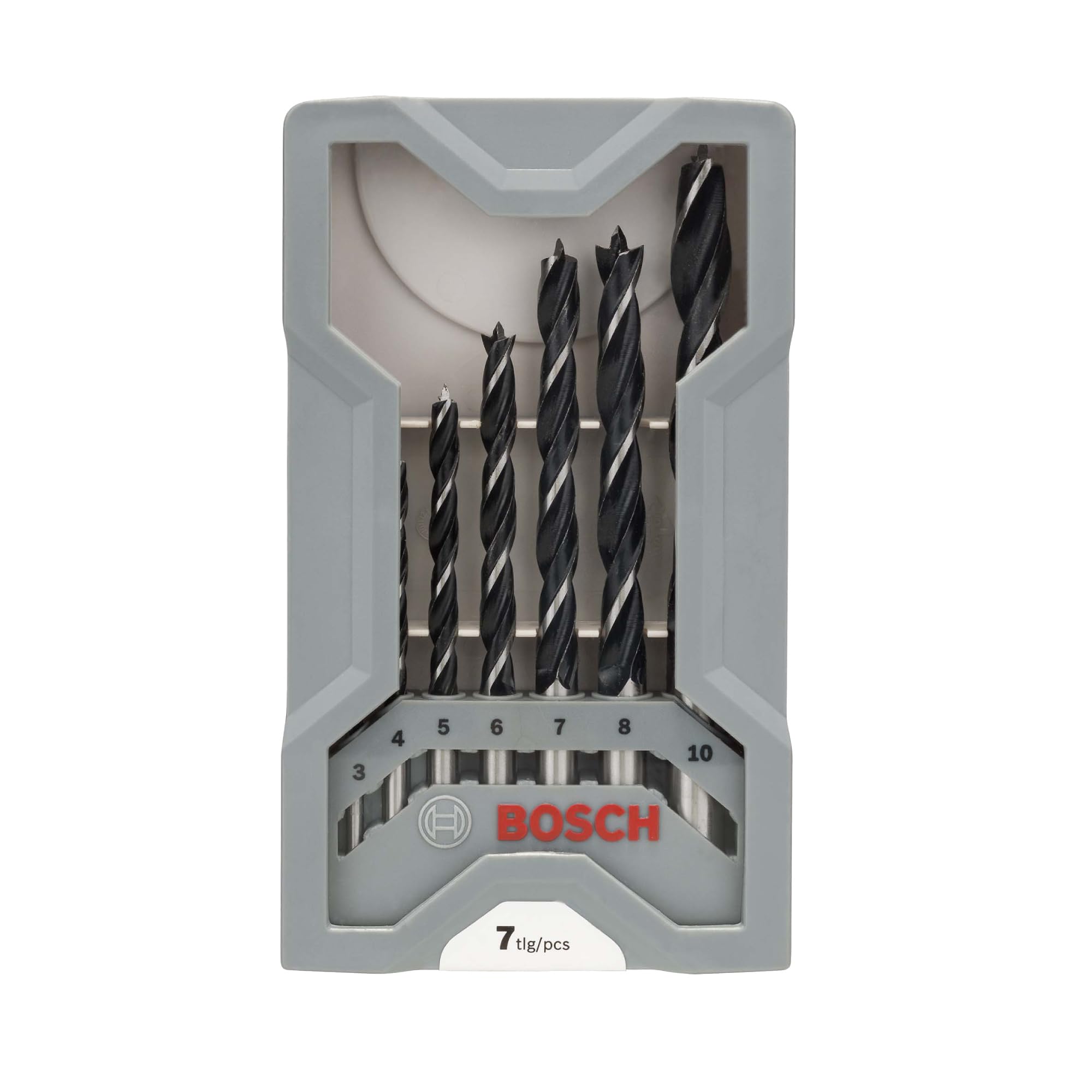 Bosch Professional 7 tlg. Robust Line Holzspiralbohrer Set (für Holz, Zubehör Bohrschrauber), durchmesser: 3.0 - 10.0