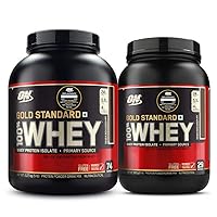 Optimum Nutrition ON Gold Standard 100% Whey Protein Primary Source Isolate - Double Rich Chocolate, 5 Lbs+ ON Gold Standard 100% Whey Protein Primary Source Isolate - Double Rich Chocolate, 2 Lbs