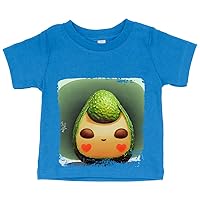 Green Avocado Baby Jersey T-Shirt - Cute Kawaii Baby T-Shirt - Trendy T-Shirt for Babies