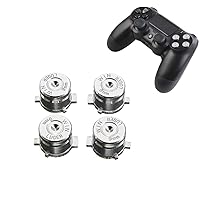 ABXY Aluminium Metal Mod Kit Levers Joystick Bullet Buttons for PS4 PS3 Controller (Silver)