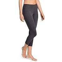 Jockey Women's Activewear Cotton Stretch Capri Legging, Charcoal Grey Heather, M