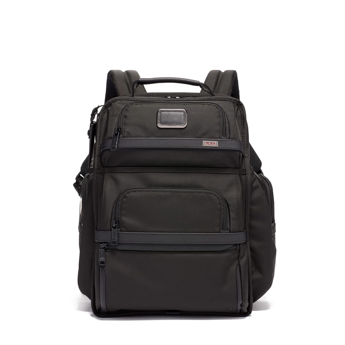 TUMI - Alpha 3 Brief Pack - 15 Inch Computer Backpack (Black) Alpha 3 Electronic Cord Pouch (Black) - Bundle