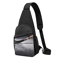 Sling Bag Crossbody for Women Fanny Pack Hockey Stick Chest Bag Daypack for Hiking Travel Waist Bag
