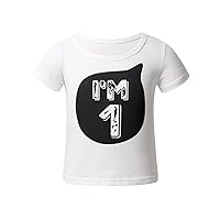 CHICTRY Kids Baby Boys' 1st/2nd/3rd/4th Birthday T-Shirt Summer Short Sleeve Number 1/2/3/4 Family Party Tops Tees