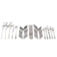 Knork Original Cutlery Utensils Flatware Set, 45 Piece (service for 8), Silver Matte