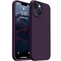 AOTESIER Shockproof Designed for iPhone 13 Mini Case, Liquid Silicone Phone Case with [Soft Anti-Scratch Microfiber Lining] Full Body Drop Protection 5.4 inch Slim Thin Cover, Purple