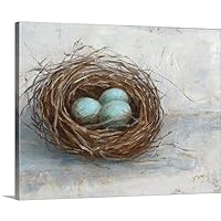 Rustic Bird Nest I Canvas Wall Art Print, Easter Artwork