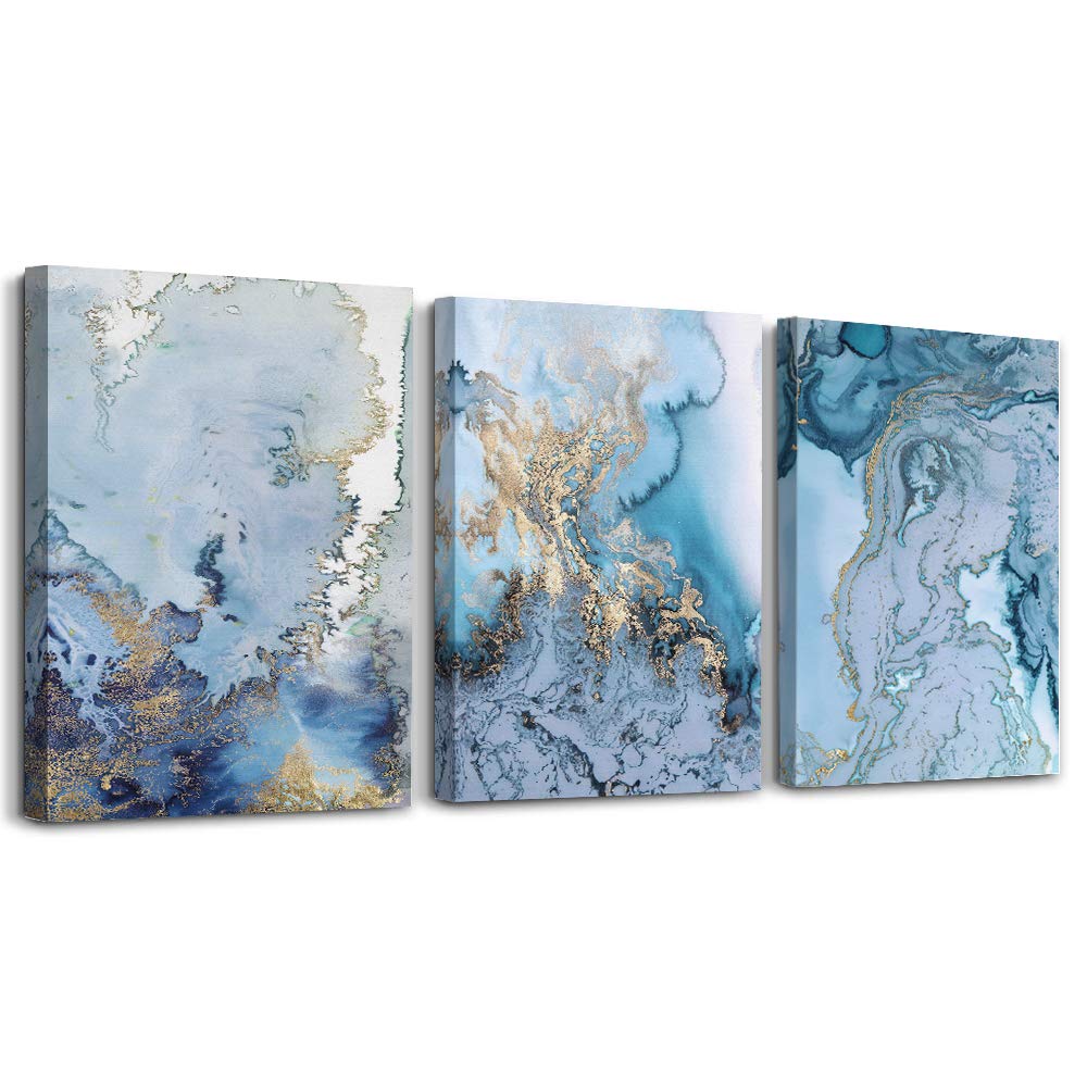 Mua Blue Abstract Canvas Wall Art For Living Room Bedroom Wall ...