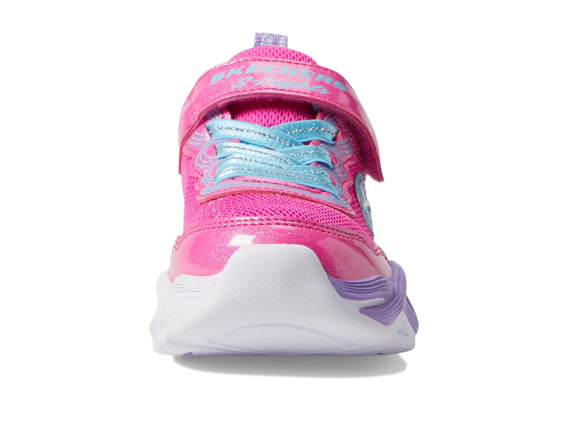 Skechers Girls Twisty Glow Sneaker, Hot Pink/Multi, 11 Little Kid