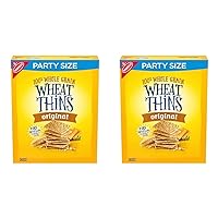 Wheat Thins Original Whole Grain Wheat Crackers, Party Size, 20 oz Box (Pack of 2)