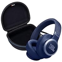 JBL Live 770NC Wireless Over Ear Noise Cancelling Headphone Bundle with gSport EVA Case (Blue)