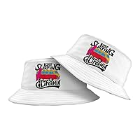 Best Surfing in California Bucket Hat - Van Hat - Illustration Bucket Hat