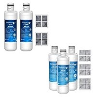 Waterdrop & Waterdrop Plus LT1000PC ADQ747935 MDJ64844601 Refrigerator Water Filter and Air Filter, Replacement for LG® LT1000P®, LMXS28626S, LFXS26973S, ADQ74793502 and LT120F®, 5 Combo