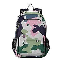 ALAZA Colorful Camo Camouflage Laptop Backpack Purse for Women Men Travel Bag Casual Daypack with Compartment & Multiple Pockets