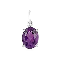 Natural African Amethyst 925 Sterling Silver Pendant for Women and Girls, 1.21Ct.