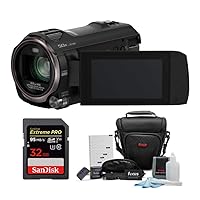 Panasonic V770 Full HD Camcorder with 32GB SD Card and Accessory Bundle (3 Items)