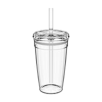 KeepCup Cold Cup - Clear Ice Coffee Tumbler with Lid and Straw - 16oz (454ml)