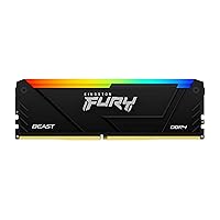 Kingston FURY Beast 16GB 3200MT/s DDR4 CL16 Desktop Memory Single Module | Intel XMP | AMD Ryzen | Plug n Play | RGB Infrared Syncing | KF432C16BB12A/16