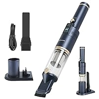 Hand Held Vacuum Cordless, 12KPA High Power Handheld Vacuum with Brushless Motor and LED Screen, Dust Busters Cordless Rechargeable for Car, Home and Office Cleaning