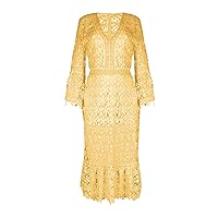 Women's Summer Casual Dress New Elegant and High End Long Sleeve Elegant Wedding Guests Dresses Casual Lace
