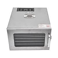 400W Stainless Steel Food Dehydrator,Electric Dehydrator with 6 Trays,Adjustable Temperature Food Dryer - 6 Trays Electric Dryer for Fruits and Vegetables (US110V)