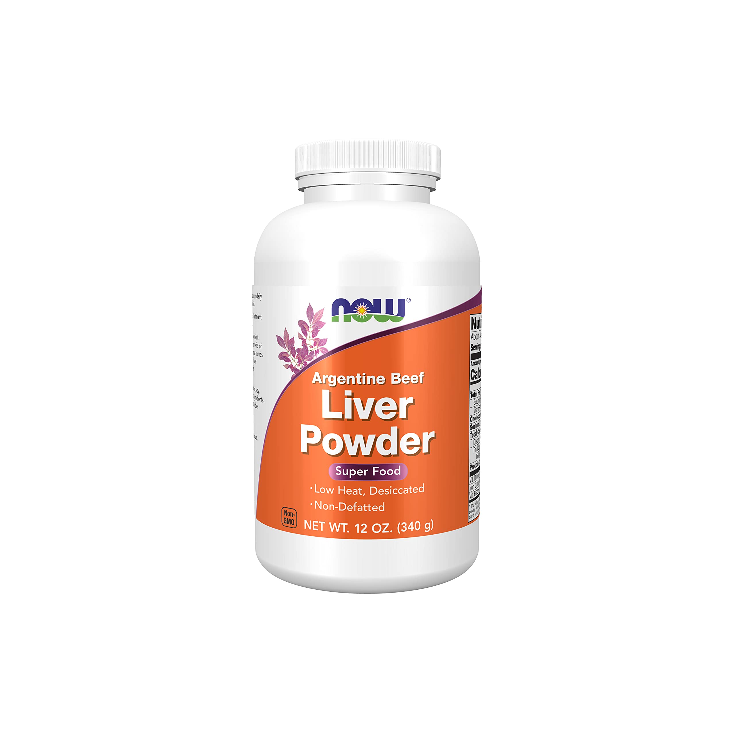NOW Supplements, Liver Powder derived from Fresh, Hormone-Free Argentine Beef Liver, 12-Ounce