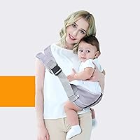 Portable Baby Carrier, Ergonomic Adjustable Widen Separate Padded Shoulder Straps, Soft Breathable Child Slings for Infants and Toddlers up to 55Lbs,5-42 Months (Gray)