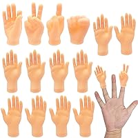 8 Pieces AQKILO Tiny Hands Miniature Finger Puppets with Left & Right Hand Educational Party Favors 4 Mixed Style TIK Tok Toys 