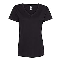 Next Level Ladies' Relaxed V-Neck T-Shirt L BLACK