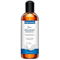 Anti Cellulite Massage Oil for Skin Tightening - Stretch Mark Oil Scar and Cellulite Remover in Thighs and Butt - 6 fl oz