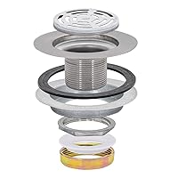 EZ-FLO Kitchen Sink Strainer with Flange and Die-Cast Nut, Stainless Steel Flat-Top Strainer with 3-1/2 Inch to 4 Inch Opening, 30031