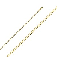 14KY 3.2mm Hollow Angle DC Cable Chain for Men Women | 14K Yellow Gold Lobster Claw Clasp Jewelry for women’s Men’s Girls | Womens Necklace solid gold jewelry