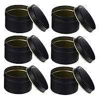 BESTOYARD 20 Pcs Retro Candle Tin Can Tealight Cups Metal Tealight Cup Empty Candle Tins Round Containers Candle Making Tins 4 Oz Tea Tins Black Trim Iron Candle Tin Cookie Jar Self Made 4oz