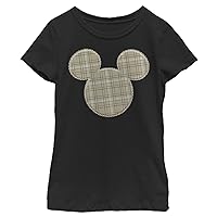 Fifth Sun Girl's Plaid Patch Mickey T-Shirt