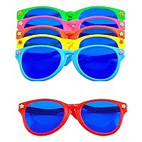 HUI JIN 6 Pcs Jumbo Plastic Sunglasses Funny Party Glasses Swim Party Favors for Festival Supplies Accessories
