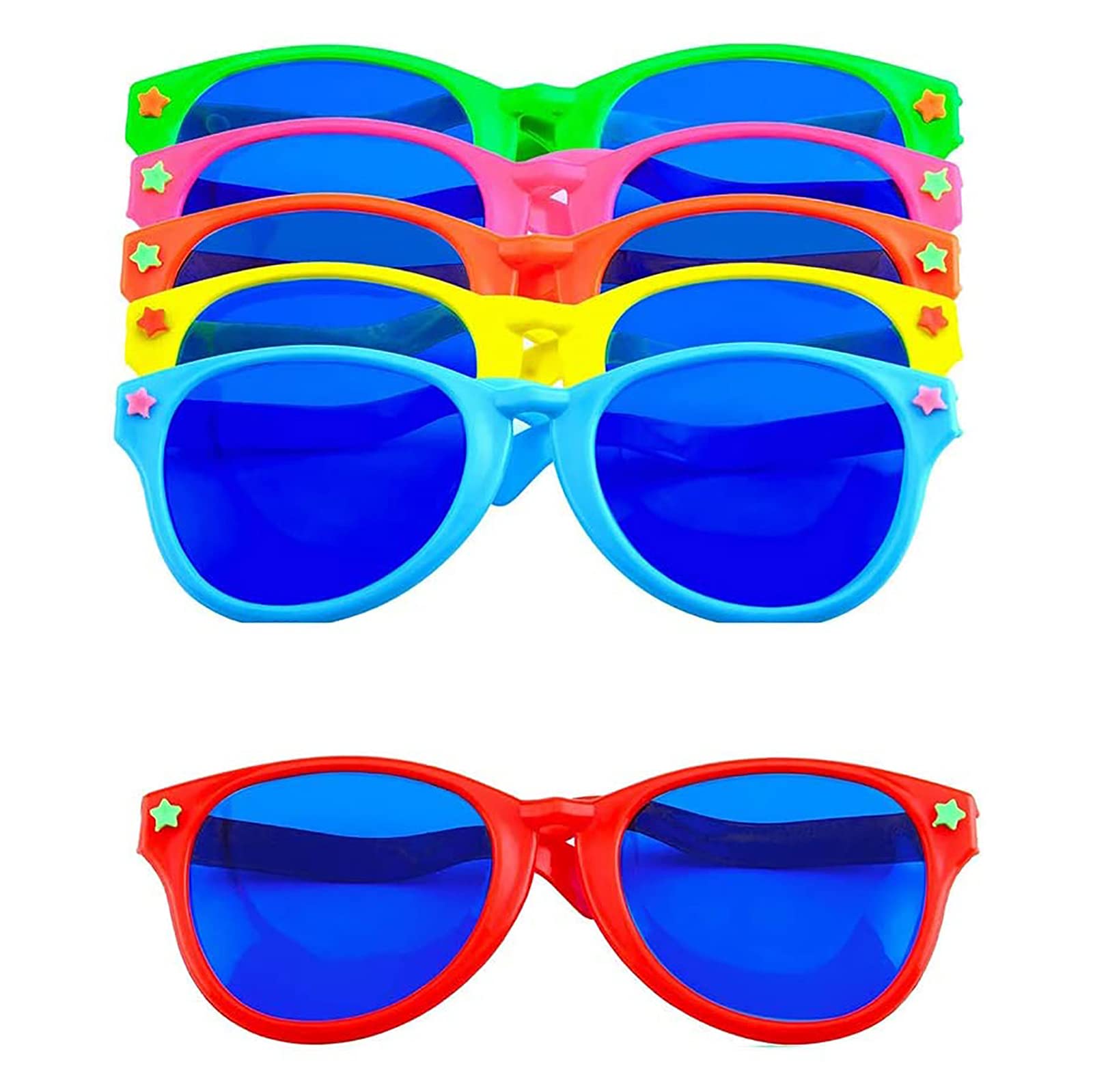 Soghot HUI JIN 6 Pcs Jumbo Plastic Sunglasses Funny Party Glasses Swim Party Favors for Festival Supplies Accessories