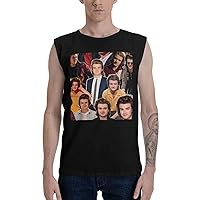 Joe Keery Collage Tank Top Man's Casual Cotton Vest Summer O-Neck Sleeveless T-Shirts