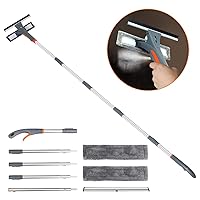 Spray Window Squeegee Cleaner Tool, Baban 3-in-1 Window Washer Cleaning Kit with Extension Pole, 76 inch Extendable Window Washing Equipment for Indoor/Outdoor High Glass Windows