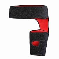 Adjustable Black Neoprene Groin Brace, Hip, Thigh & Sciatica Nerve Pain Relief Support Wrap, Compression Strap for Men & Women, Ideal for Muscle Strains, Arthritis, Post Surgery Recovery