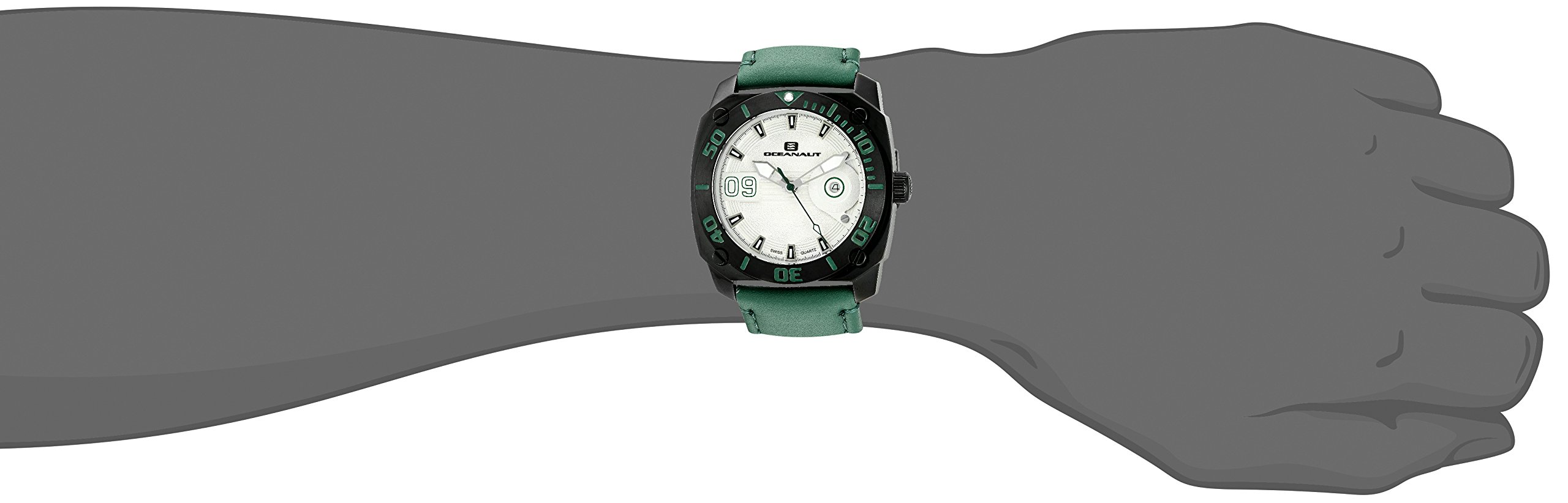 Oceanaut Men's OC1343 Barletta Analog Display Swiss Quartz Green Watch