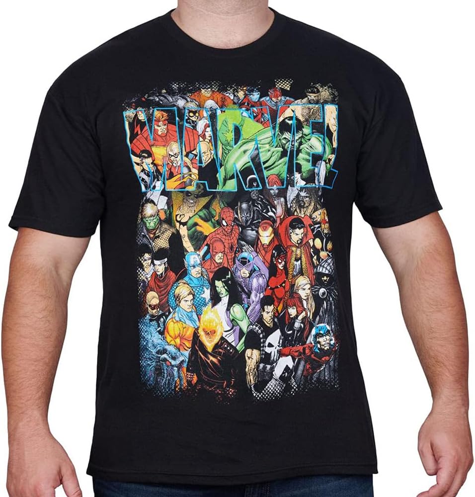 Marvel Men's Team Ups Group Shot T-Shirt