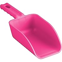 Vikan Remco 63001 Color-Coded Plastic Hand Scoop - BPA-Free Food-Safe Kitchen Utensils, Restaurant and Food Service Supplies, 16 oz, Pink