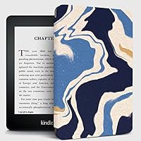 Cover Compatible Kindle Paperwhite5 Cover for Ebook Reader Covers Released 11Th Gen 2021 Smart Accessories Pu Leather Kindle Cover - (Blue Sky Fireworks),Af5
