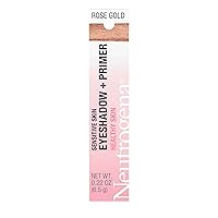 Sensitive Skin Eyeshadow + Primer, a Longwearing, 2-in-1 Metallic Eyeshadow for Sensitive Skin with Pro-Vitamin B5, Lightweight Cream-to-Powder Formula, Rose Gold, 0.22 oz