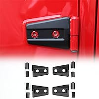 4PCS Door Hinge Covers Protector for 2007-2018 Jeep Wrangler JK 2-Door (Matt Black)