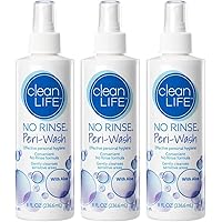 No-Rinse Peri-Wash, 8 fl oz - Soothing, Protecting Perineal Cleanser in a Rinse-Free Formula (Pack of 3)