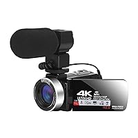4K Ultra HD Video Camera Camcorder for Vlogging Video Camera WiFi Recorder Built-in Light 48MP 3.0Inch 16X Digital Cameras (Size : Standard, Color : Blue)