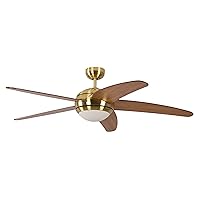 Pepeo Melton 13422010132_v1 Brass Ceiling Fan with Honey Maple Blades with Remote Control