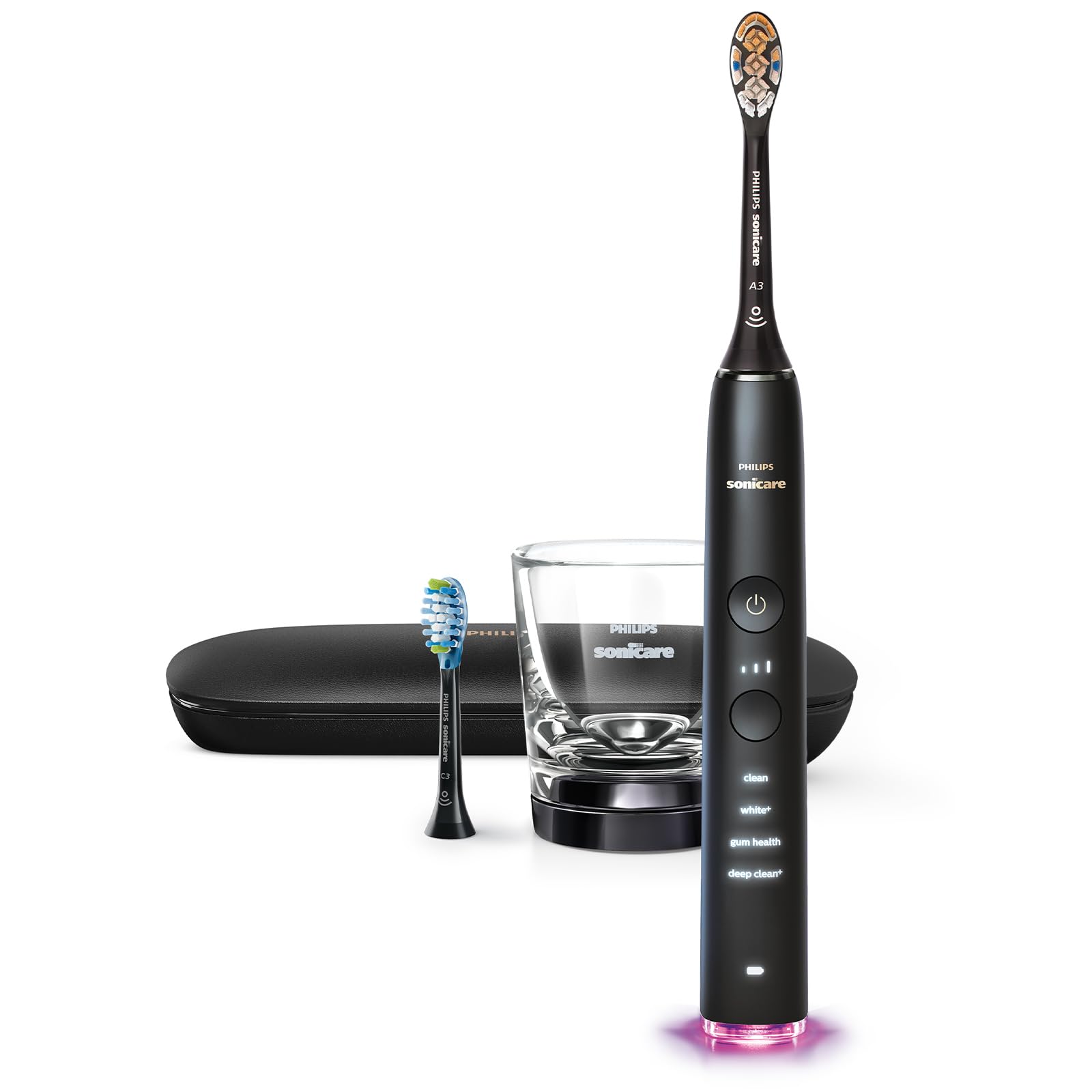 Philips Sonicare DiamondClean Smart Electric, Rechargeable Toothbrush for Complete Oral Care – 9300 Series, Black, HX9903/15