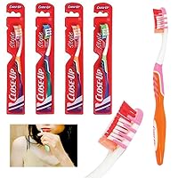 6 Close-Up Toothbrushes Travel Soft Bristles Full Head Tongue Scraper Oral Care,Red